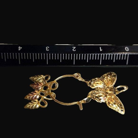 Vintage Polished Butterfly Filigree Charm Holder Pendant - Picture 5 of 9